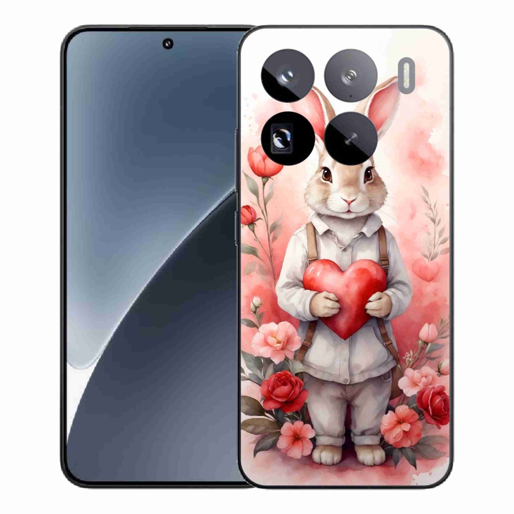 Gél borítás mmCase a Xiaomi 15 Pro számára - nyúl szívvel