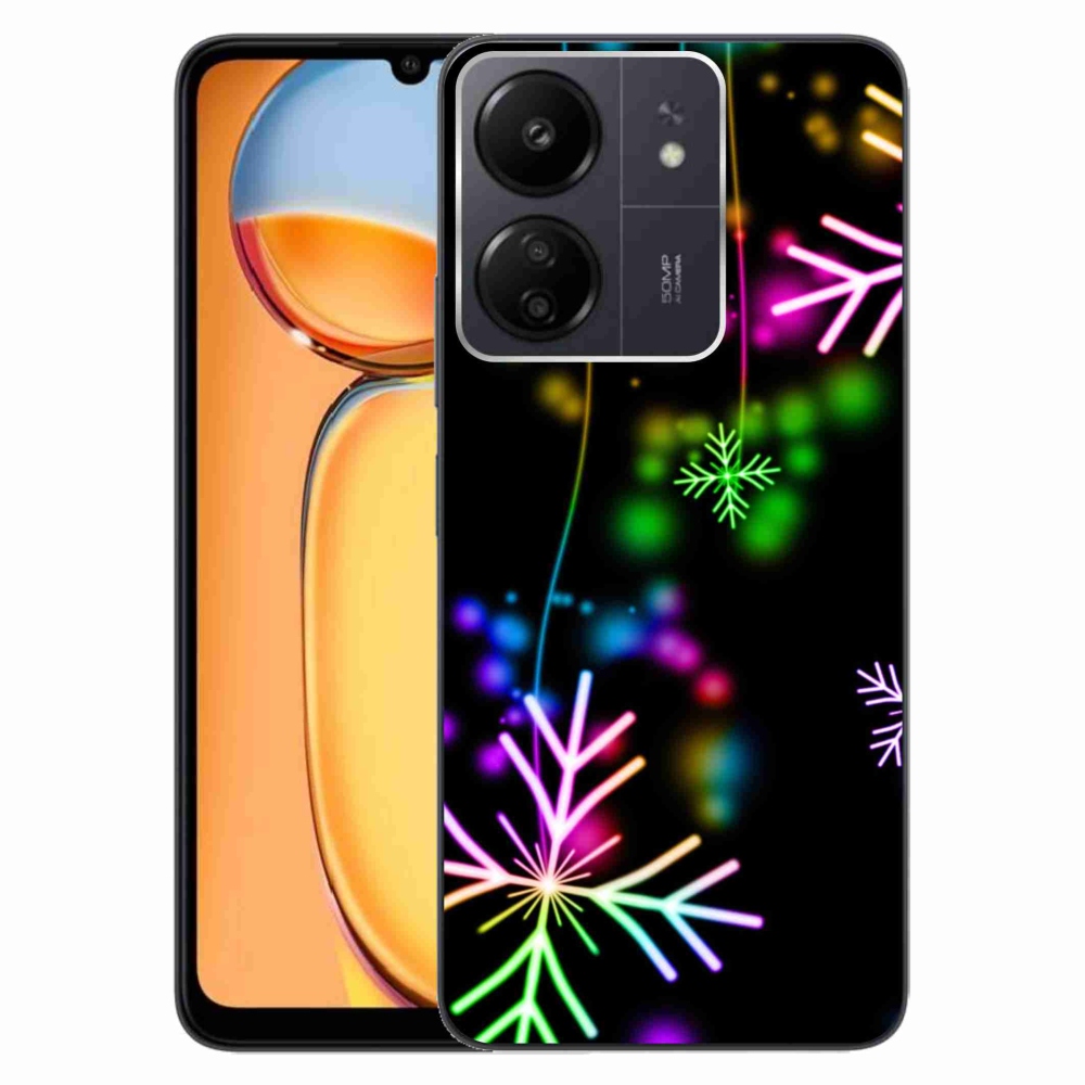 Zselés borítás mmCase a Xiaomi Poco C65/Redmi 13C-hez - színes pelyhekkel