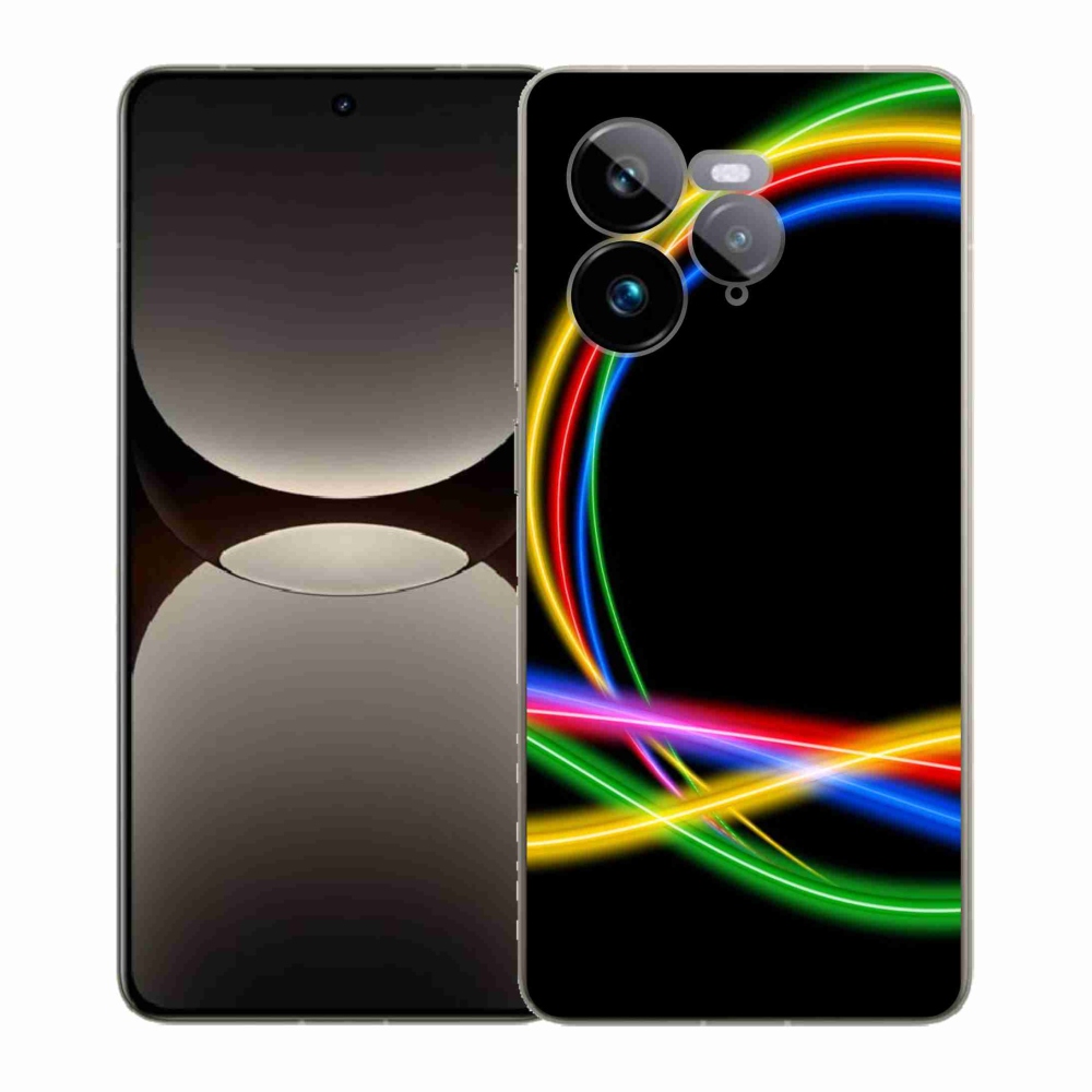 Zselés borítás mmCase a Realme GT 7 Pro 5G-n - neon körök