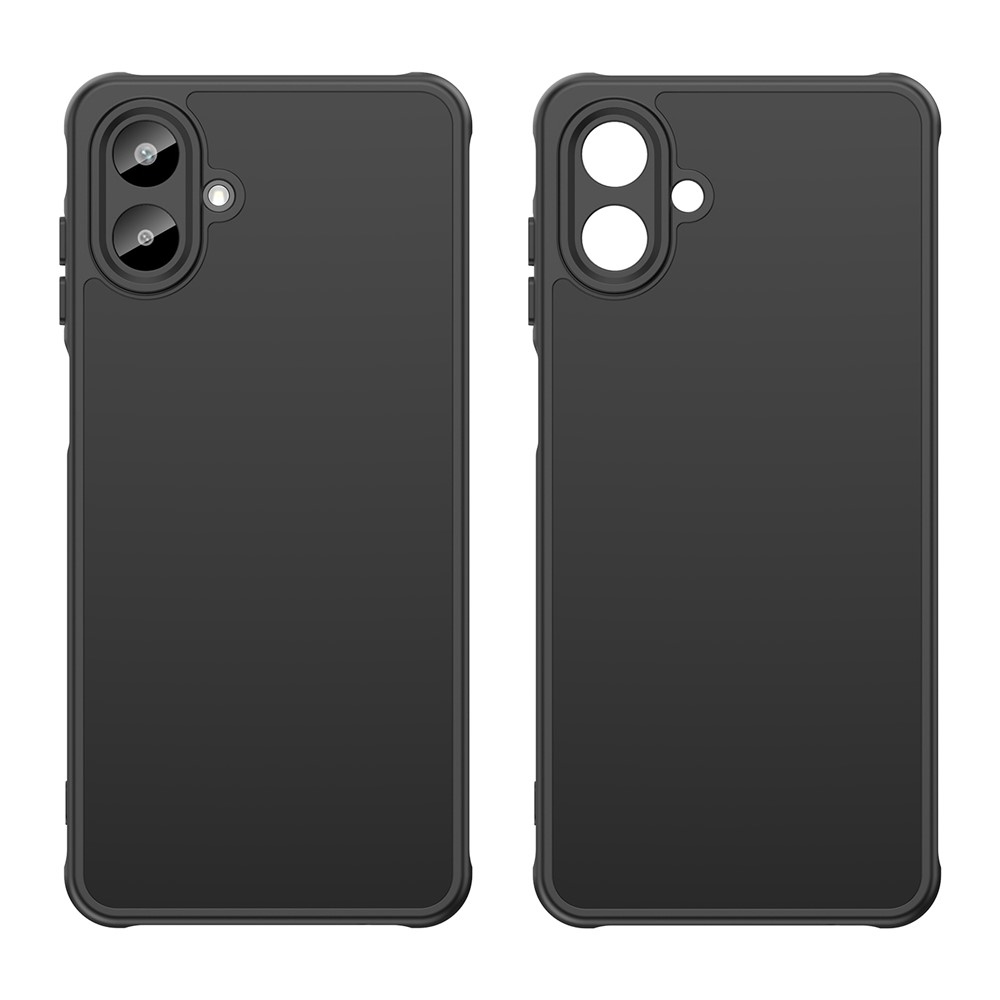 Gél tok kemény hátlappal a Samsung Galaxy A07 4G készülékhez - fekete / fekete