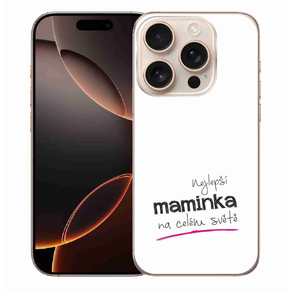 Gél borítás mmCase iPhone 16 Pro Max készülékhez - Best Mom 4 fehér háttér