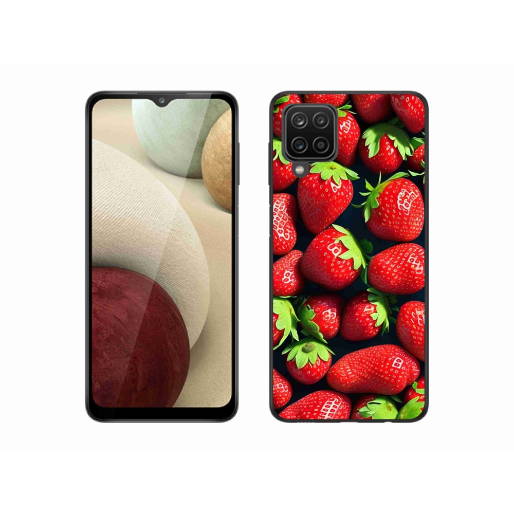 Gél borítás mmCase Samsung Galaxy A12 készülékhez - eper