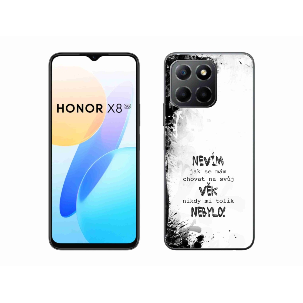 Gél borító mmCase a Honor X8 5G/Honor 70 Lite 5G készülékhez - vicces szöveg 14 fehér háttérrel