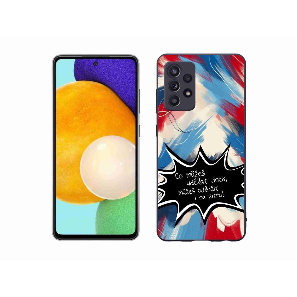 Gél borítás mmCase Samsung Galaxy A52/A52 5G - vicces szöveg 9 fekete háttér