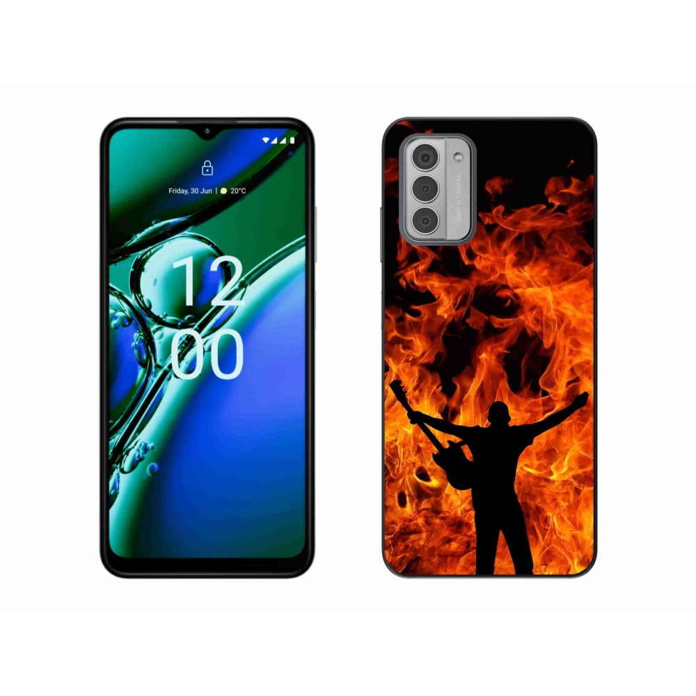 Zselés borítás mmCase a Nokia G42-hez - zenész és tűz
