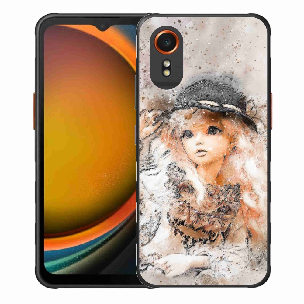 Gél borítás mmCase Samsung Galaxy Xcover 7 készülékhez - lány kalapban