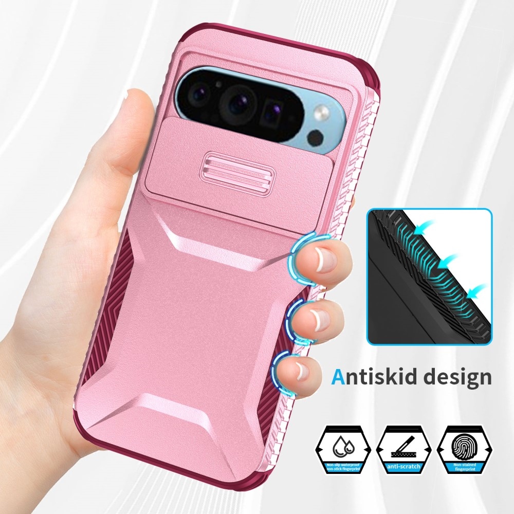 Fedél ellenálló borítás a Google Pixel 9/9 Pro készülékhez - rózsaszín/bor