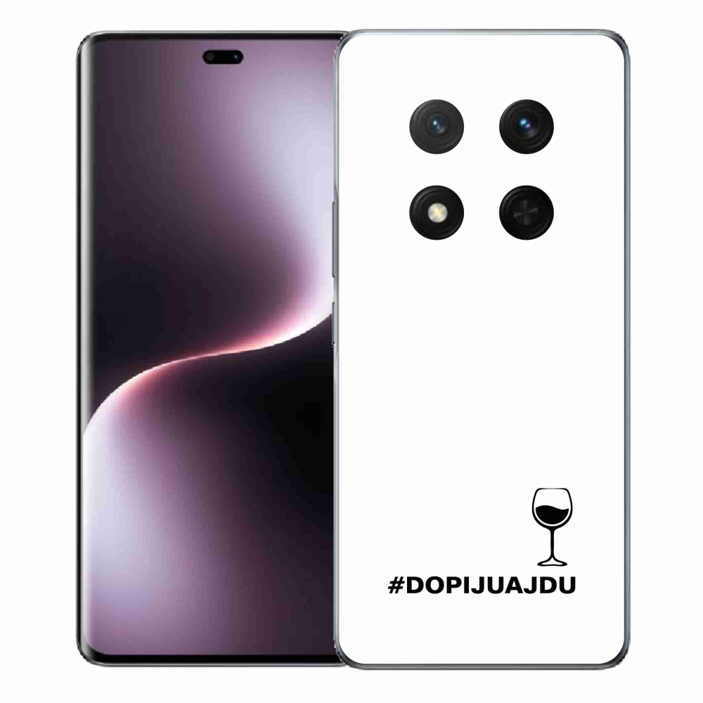 Gél borítás mmCase a Honor Magic 7 Lite 5G készülékhez - bor motívum fehér háttérrel