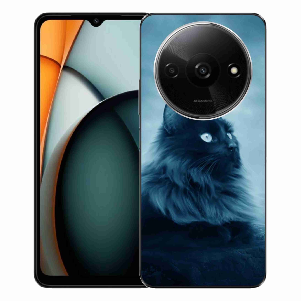 Gél tok mmCase a Xiaomi Redmi A3-hoz - fekete macska 1