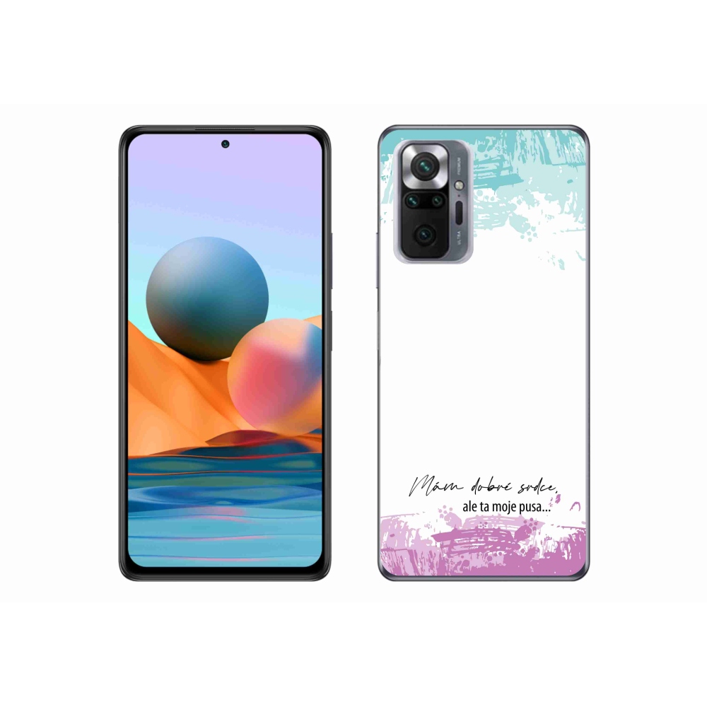 Gél borító mmCase a Xiaomi Redmi Note 10 Pro készülékhez - vicces szöveg 3 fehér háttérrel