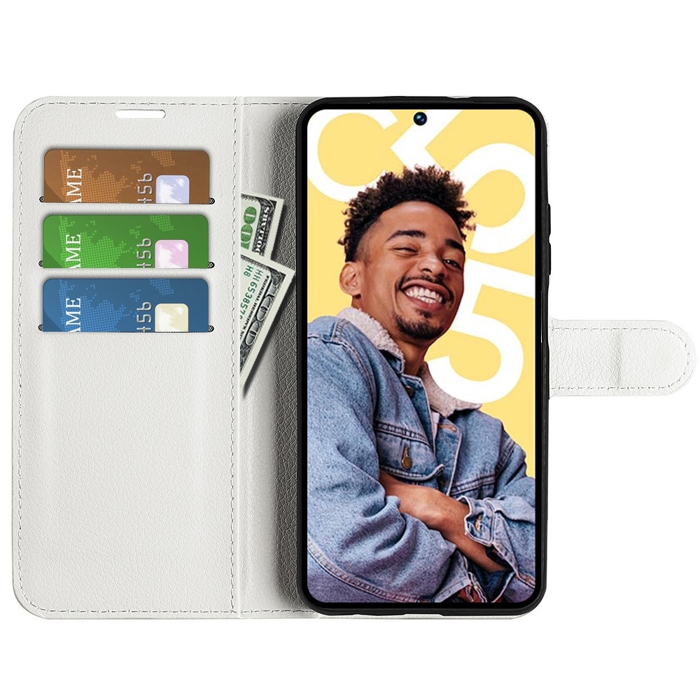 Litchi könyvtáska a Realme C55 készülékhez - fehér
