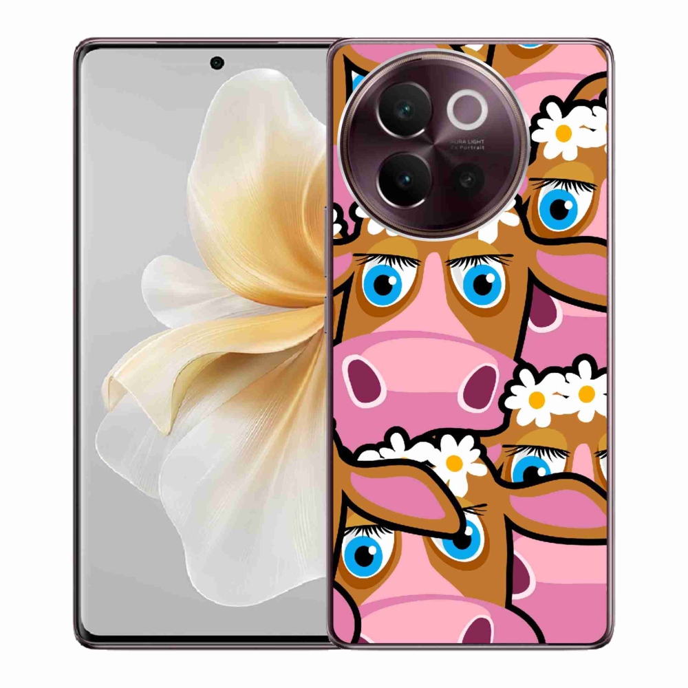 Gél borítás mmCase a Vivo V40 Lite 5G készülékhez - karikatúrás tehenek