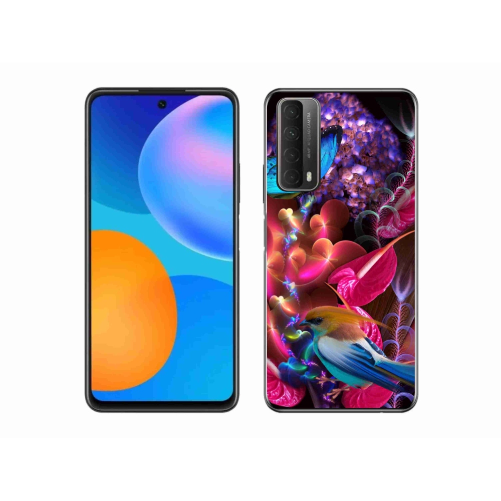 Zselés borító mmCase a Huawei P Smart (2021) - színes virágokhoz