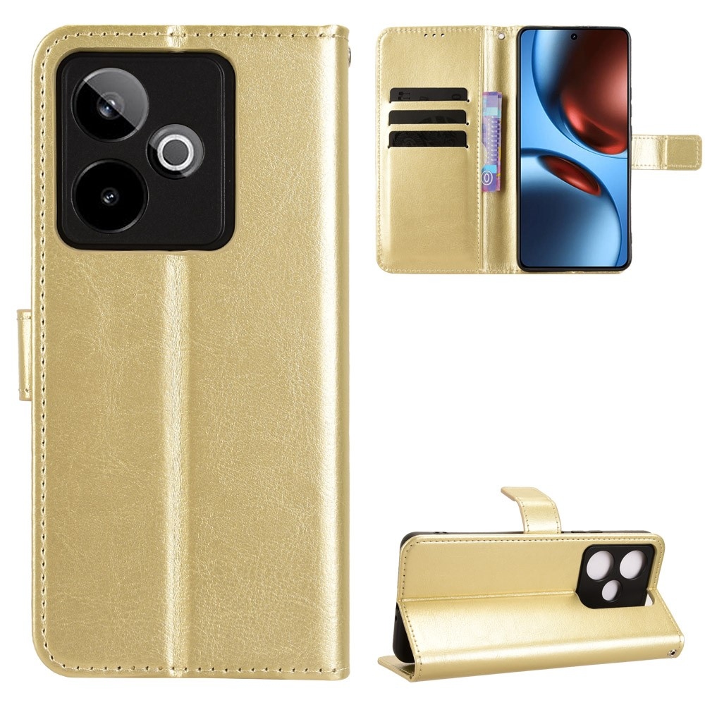 Őrült könyvtáska a Realme GT 7 5G számára - arany színben