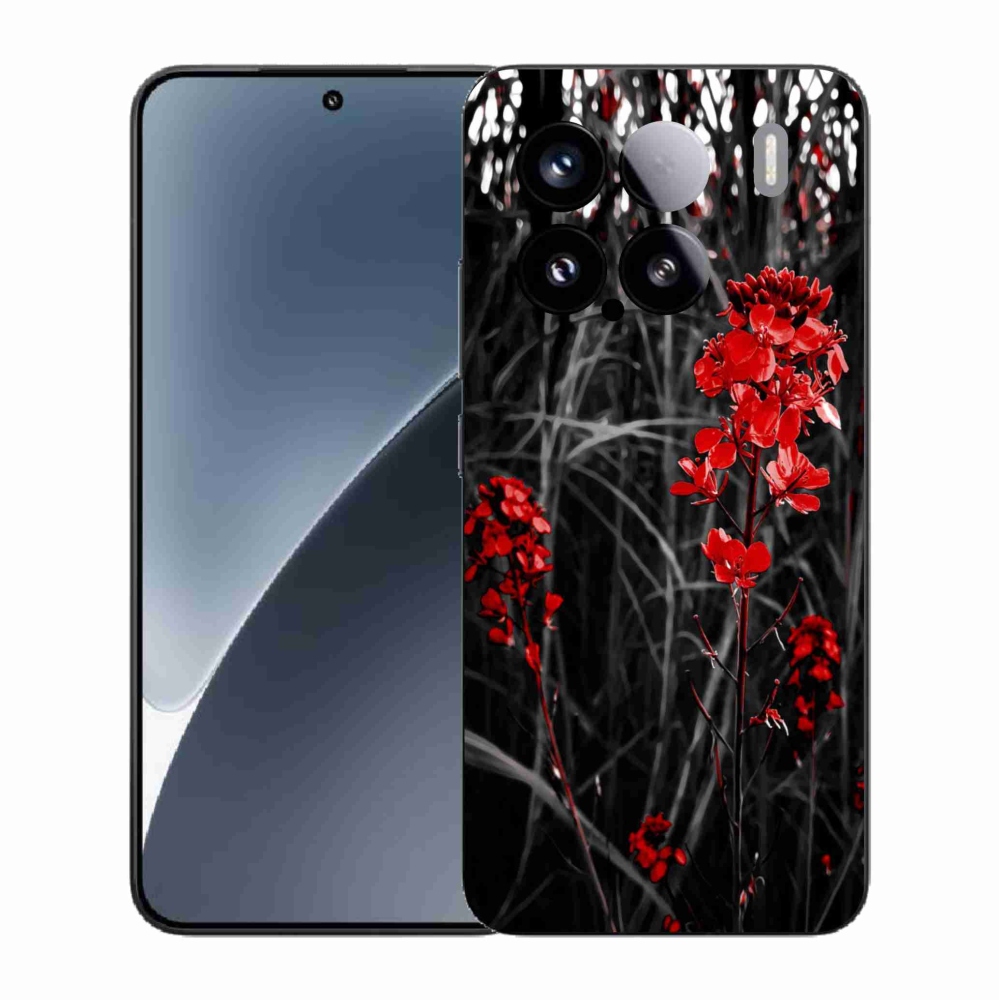 Gél borító mmCase a Xiaomi 15 - piros növényhez