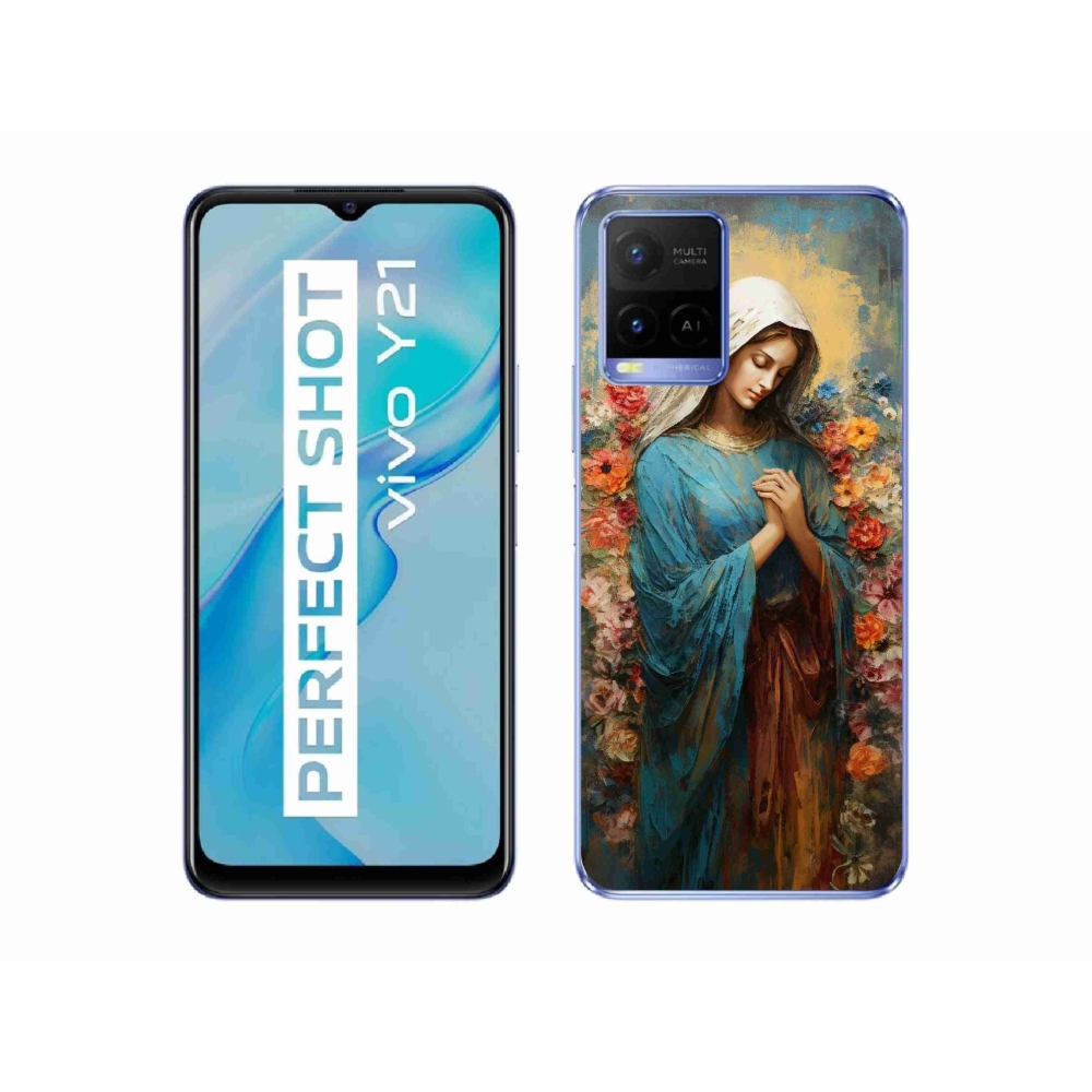 Gél borítás mmCase a Vivo Y21/Y21s/Y33s készülékhez - szent nő