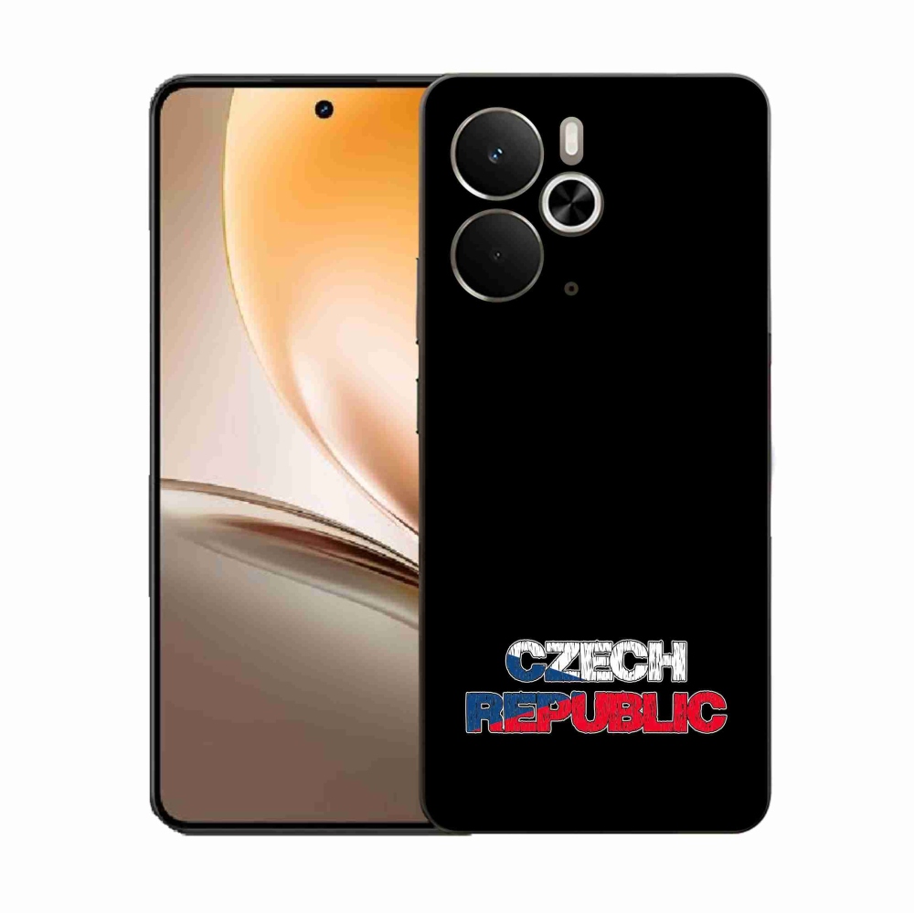 Gél borító mmCase a Realme 14 5G/14T 5G készülékhez - Csehország fekete háttér