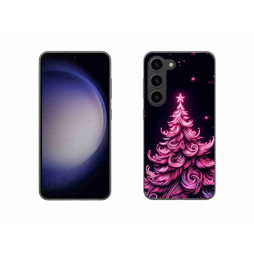 Gél borítás mmCase Samsung Galaxy S23 5G - neon karácsonyfa 2