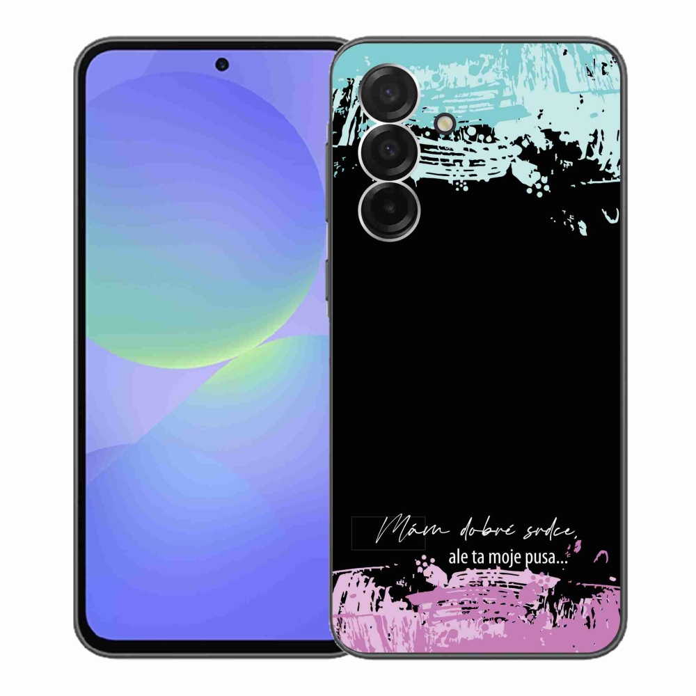 Gél borító mmCase Samsung Galaxy A36 5G - vicces szöveg 3 fekete háttérrel