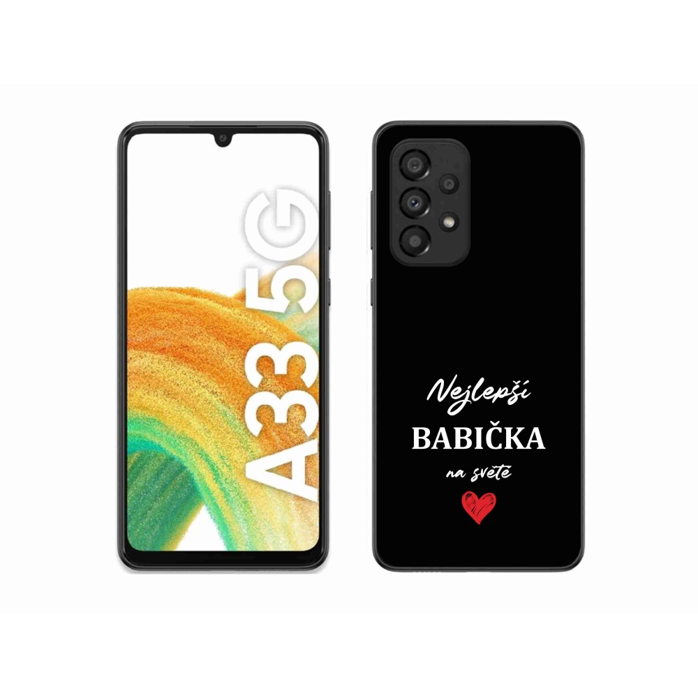 Gél borító mmCase Samsung Galaxy A33 5G - a legjobb nagymama 1 fekete háttérrel