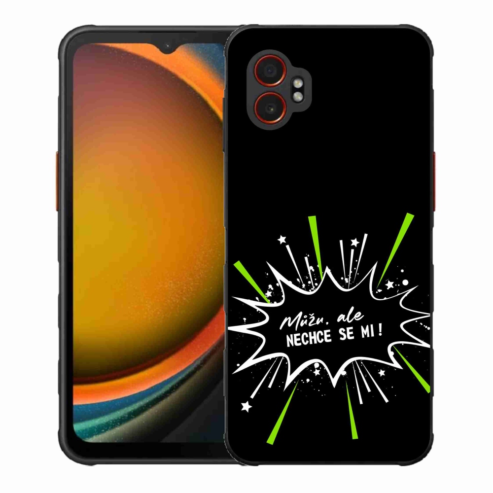 Gél borító mmCase Samsung Galaxy Xcover 7 Pro - vicces szöveg 11 fekete háttér