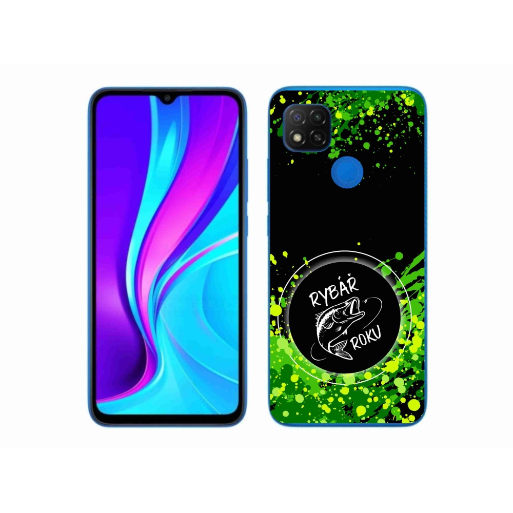 Gél borító mmCase a Xiaomi Redmi 9C-hez - az év halászának fekete háttere