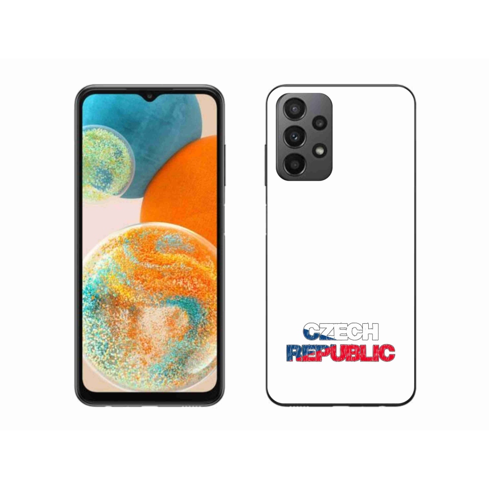Gél borítás mmCase Samsung Galaxy A23 4G/5G - Csehország fehér háttérrel