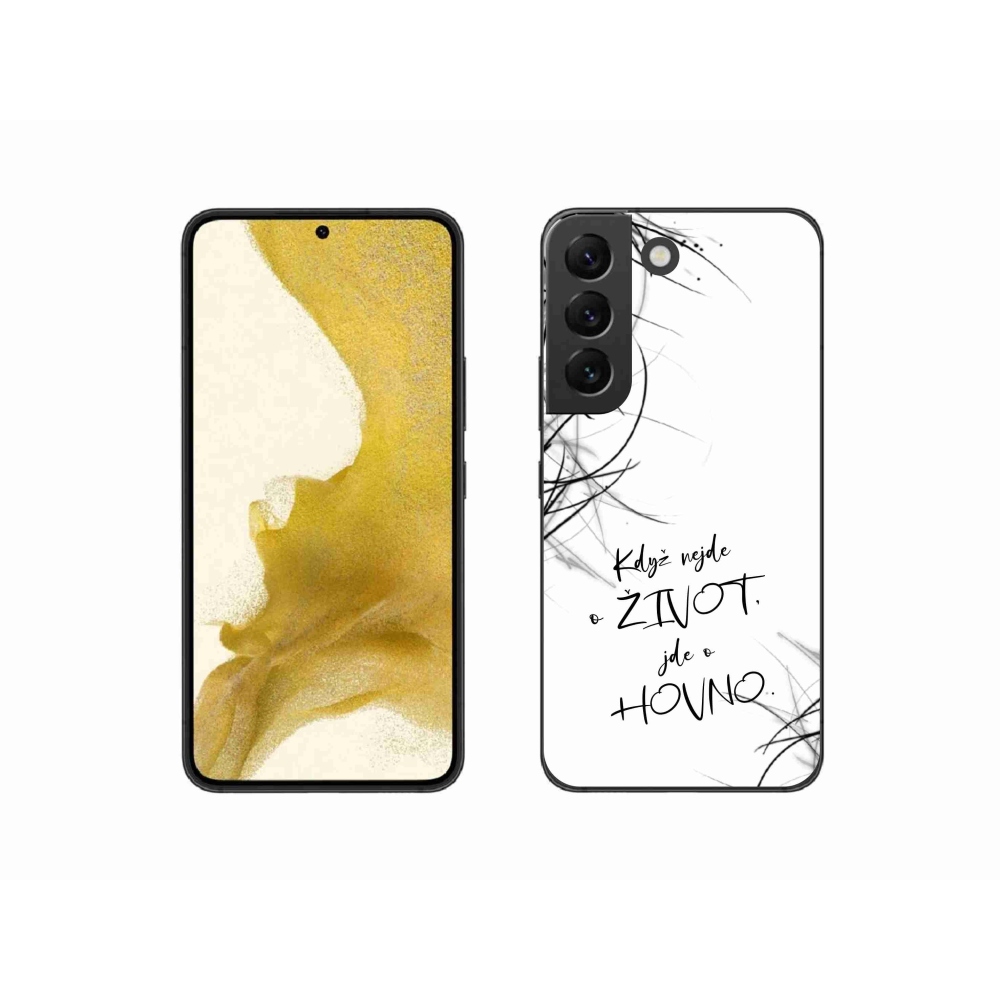 Gél borító mmCase Samsung Galaxy S22 5G - vicces szöveg 16 fehér háttér