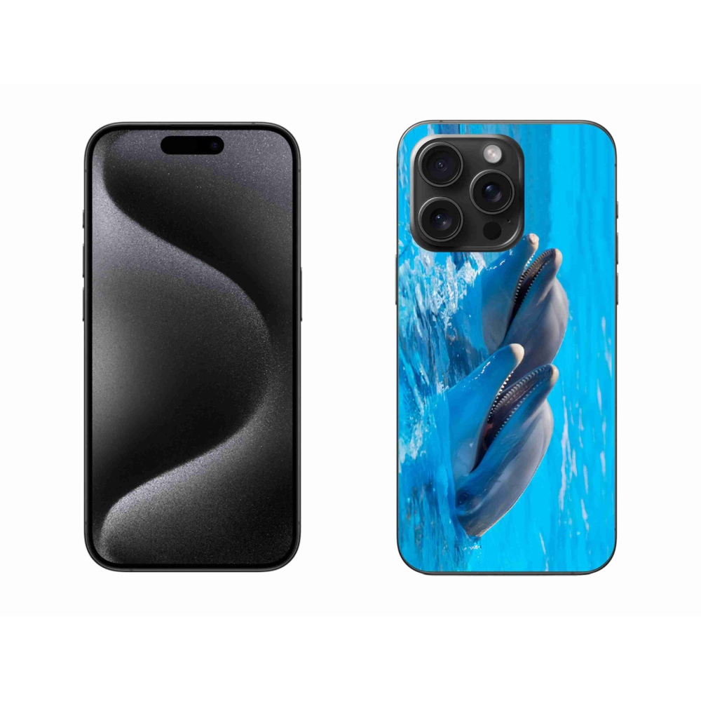 Zselés borítás mmCase iPhone 15 Pro Max készülékhez - delfinek