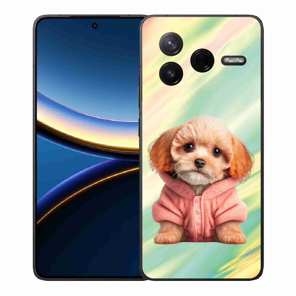 Gél borítás mmCase a Xiaomi Poco F7 Pro számára - pulóveres kiskutya