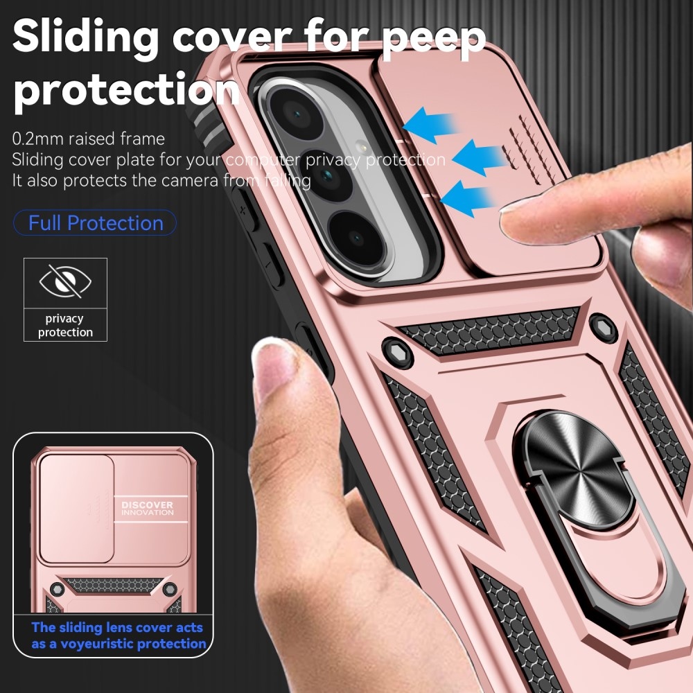 Gyűrűálló borítás Samsung Galaxy A36 5G készülékhez - rózsa arany