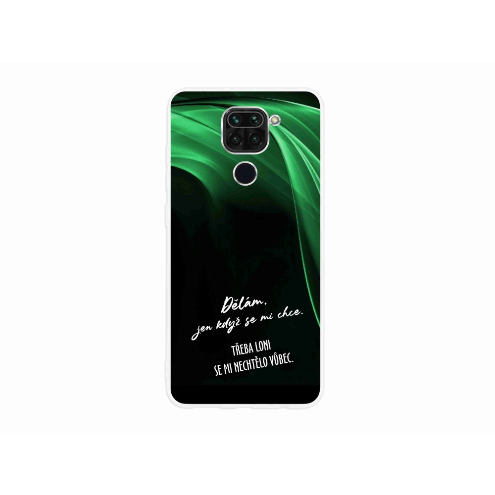 Gél borító mmCase a Xiaomi Redmi Note 9-hez - vicces szöveg 12 fekete háttérrel