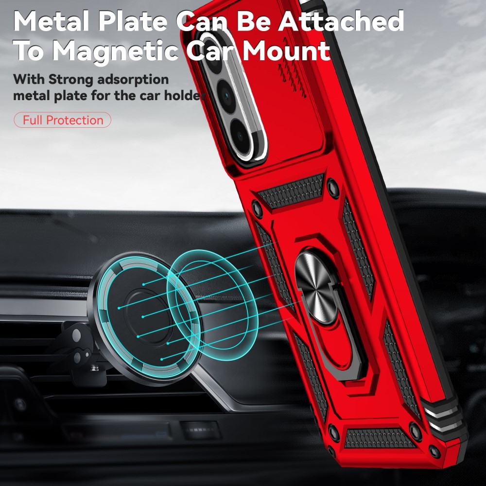 Gyűrűálló borítás Samsung Galaxy A36 5G készülékhez - piros