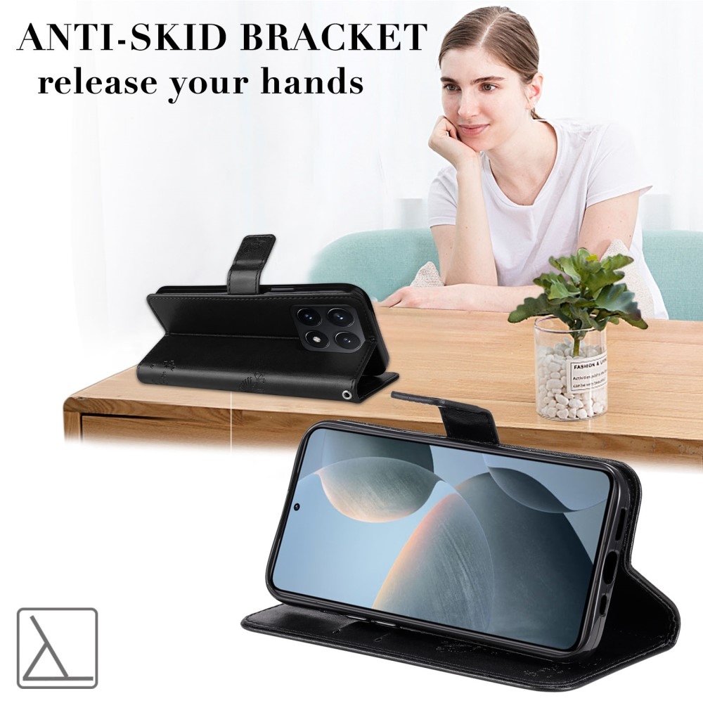 Fák könyv tok Xiaomi 14T-hez - fekete