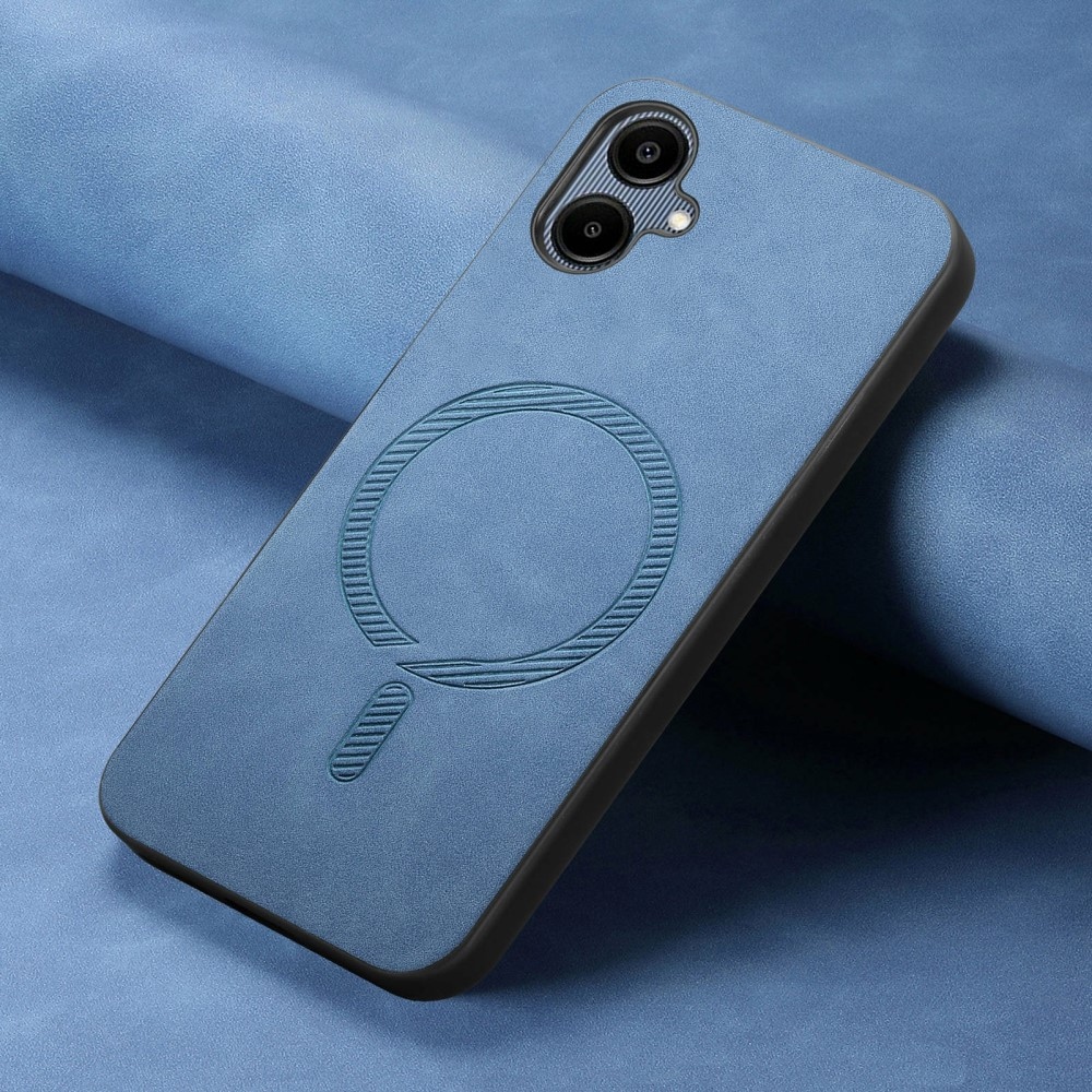 Skiny zselés tok műbőrrel és MagSafe támogatással Samsung Galaxy A06 4G készülékhez - kék
