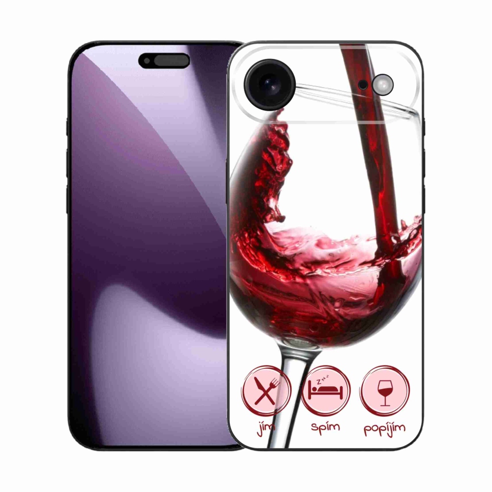 Zselés borítás mmCase iPhone 17 Air készülékhez - borospohár piros