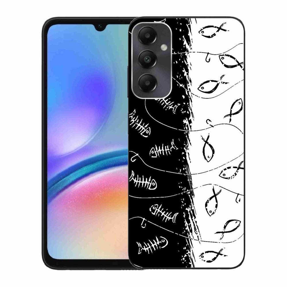 Gél borító mmCase Samsung Galaxy A05s készülékhez - csontvázak és halak