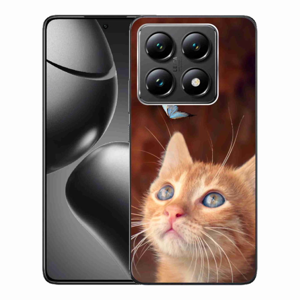 Gél borító mmCase a Xiaomi 14T-hez - pillangó és cica