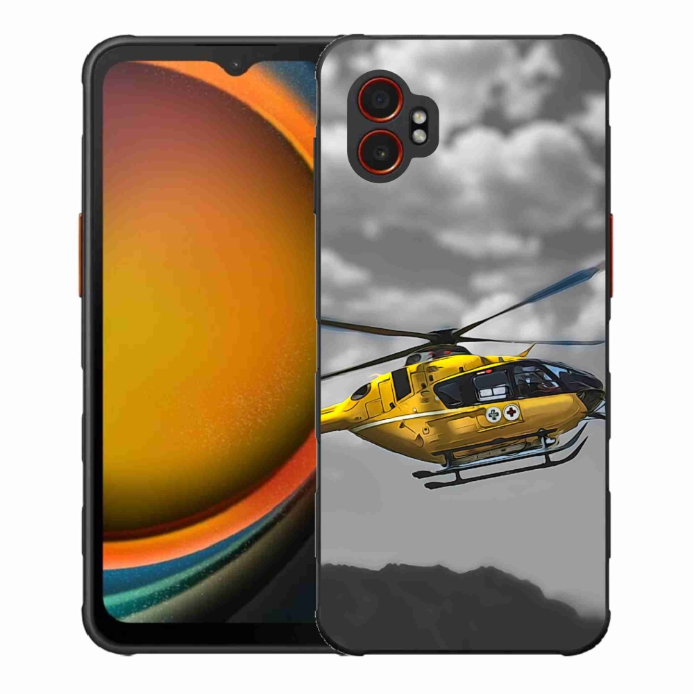 Zselés borítás mmCase Samsung Galaxy Xcover 7 Pro - sárga helikopterhez