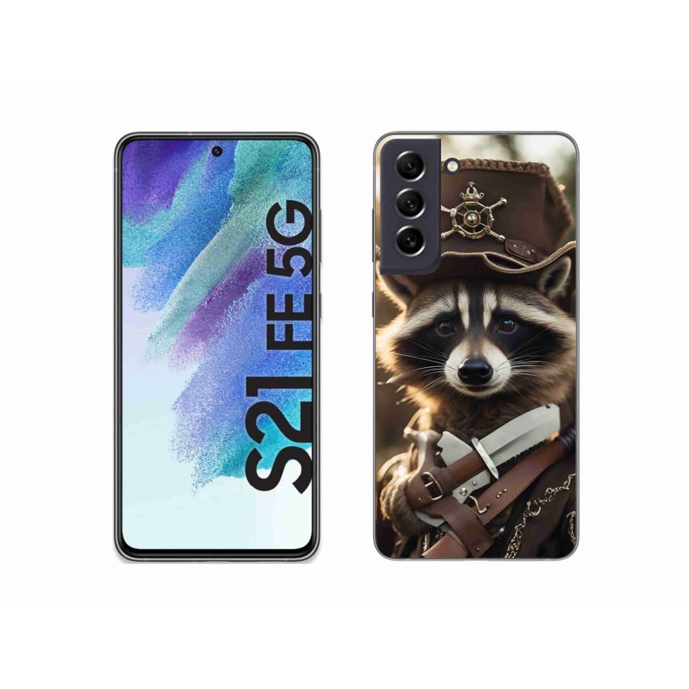 Zselés borítás mmCase Samsung Galaxy S21 FE 5G - mosómedve egyenruhában