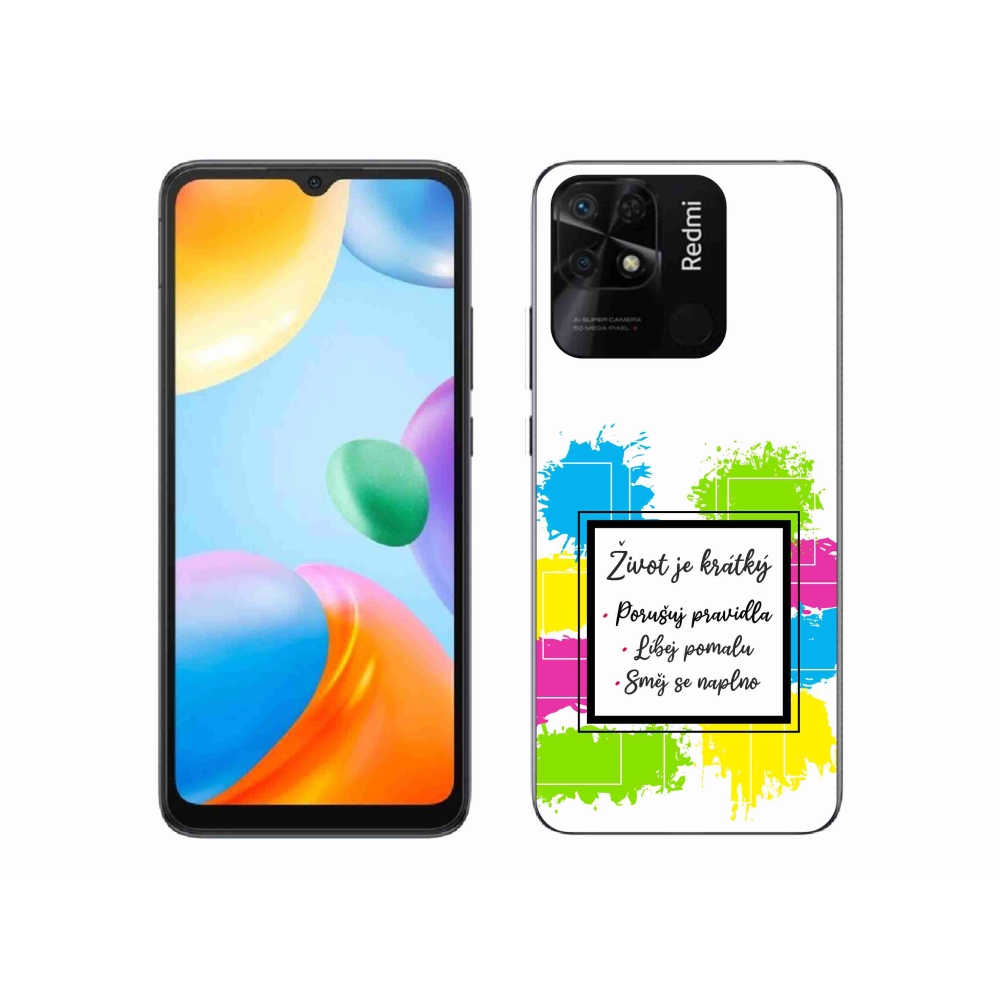 Gél borítás mmCase a Xiaomi Redmi 10C-hez - idézem 5 fehér háttér