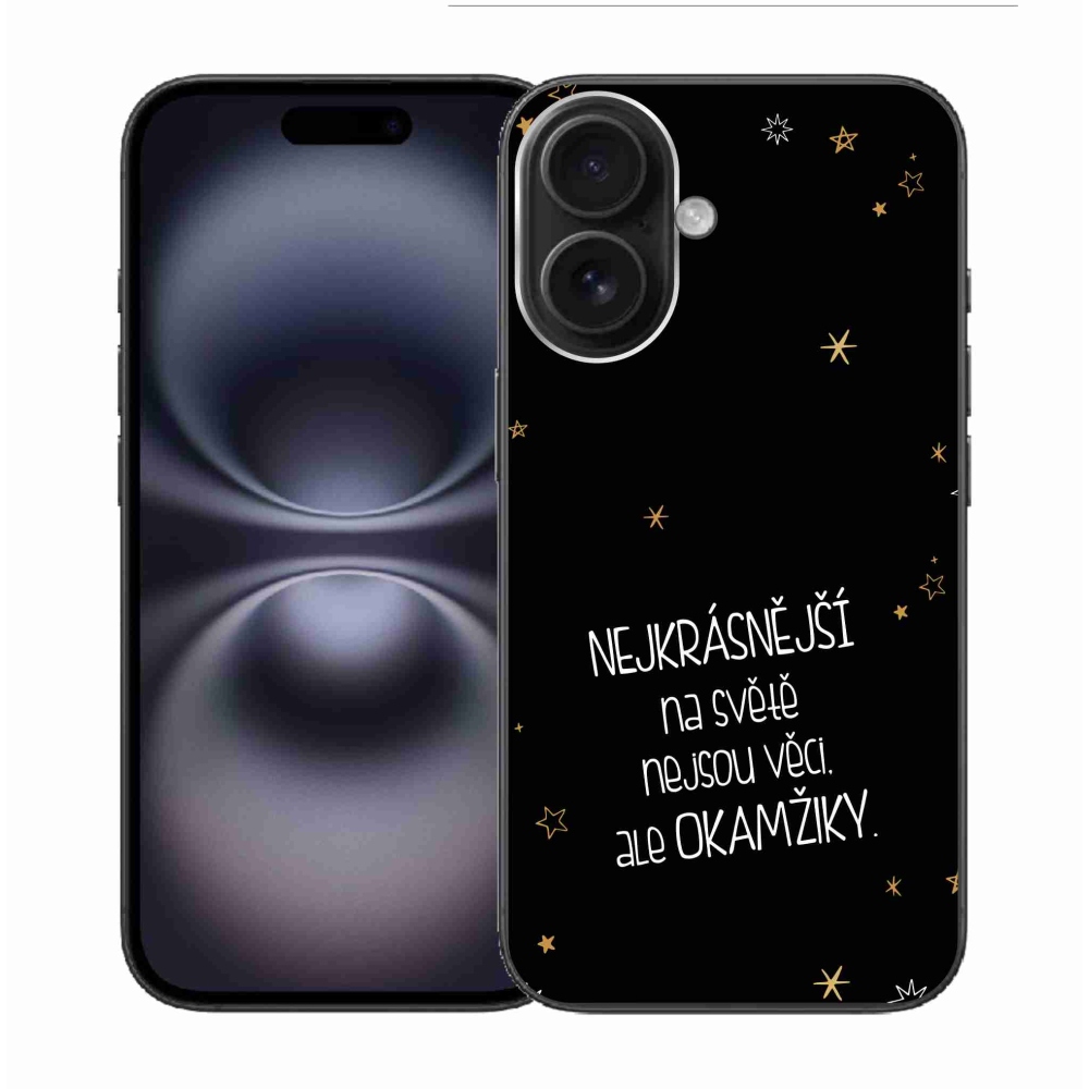 Gél borítás mmCase iPhone 16-hoz - idézem 4 fekete háttér