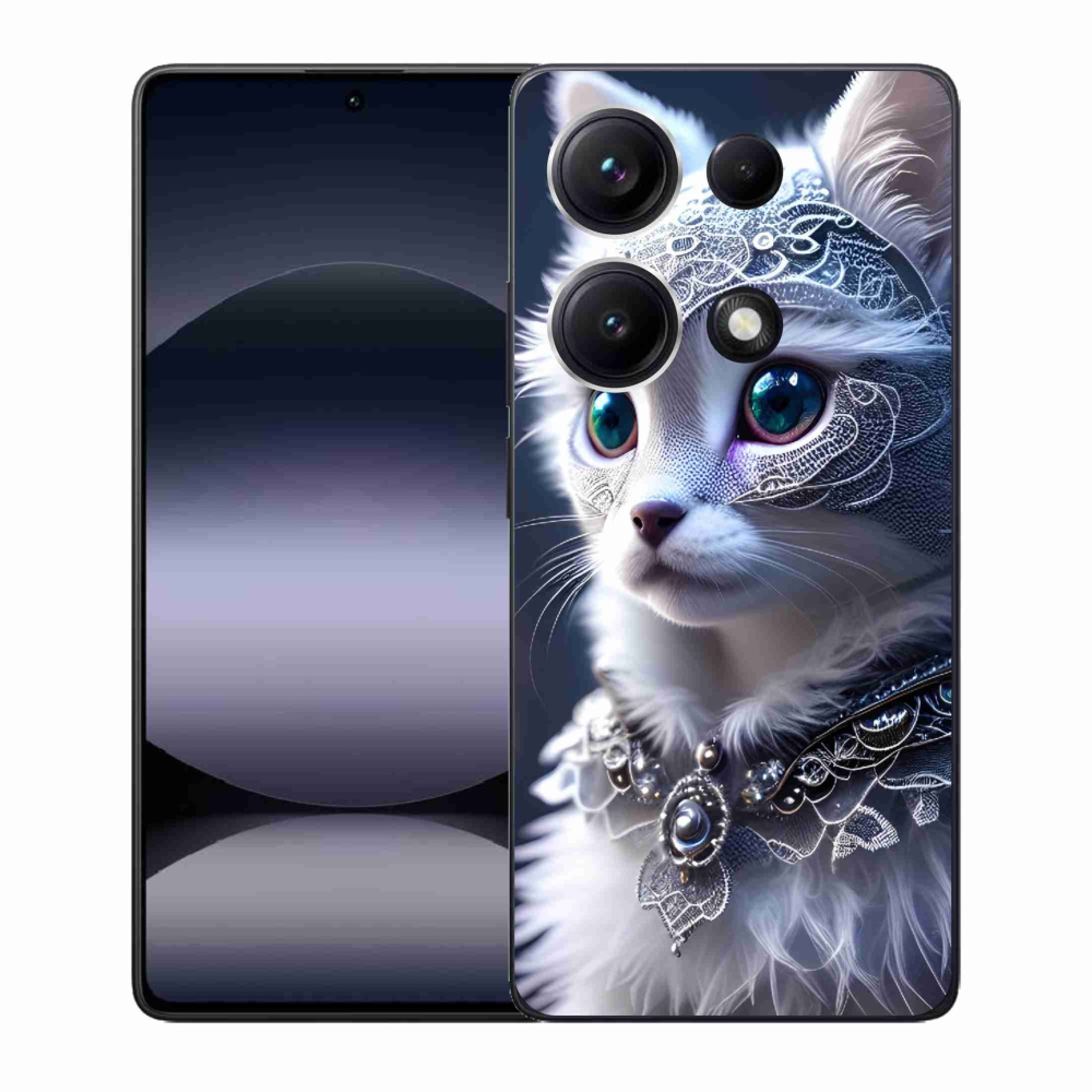 Gél borítás mmCase a Xiaomi Redmi Note 14S-hez - fehér macska