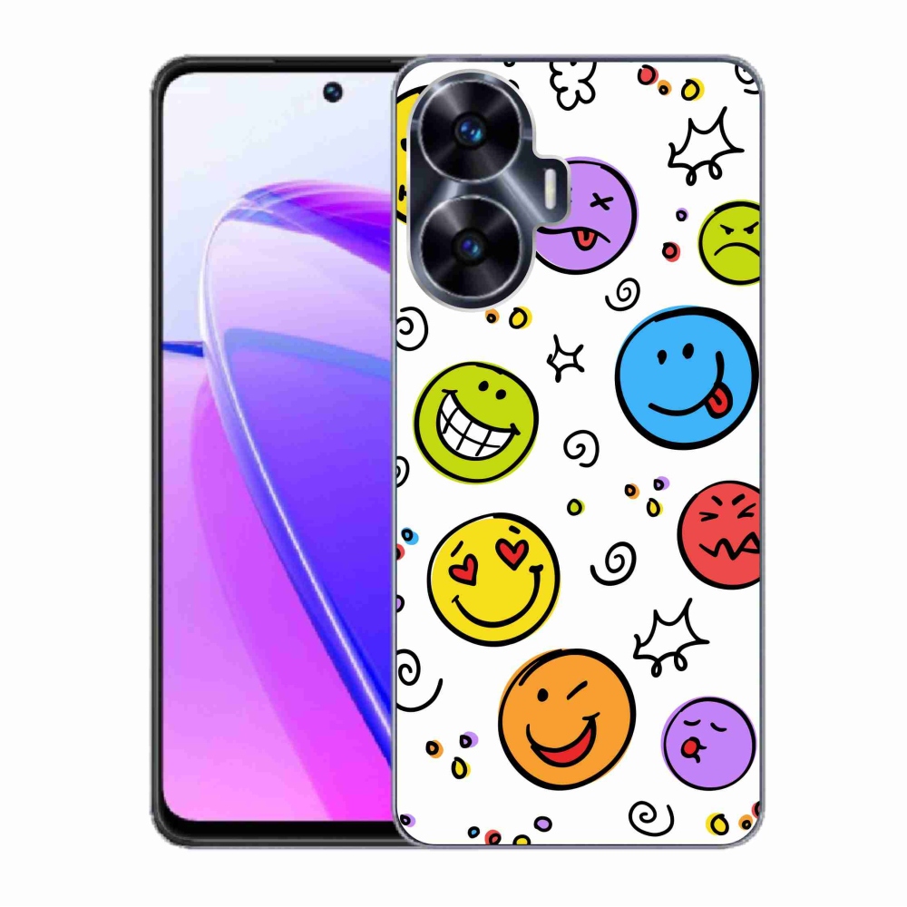 Gél borító mmCase a Realme C55 készülékhez - smiley-k