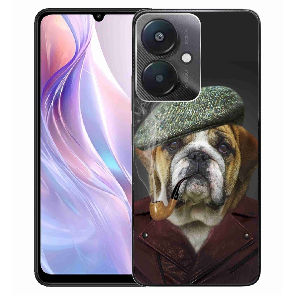 Gél borító mmCase a Xiaomi Redmi 13C 5G - kutya csővel