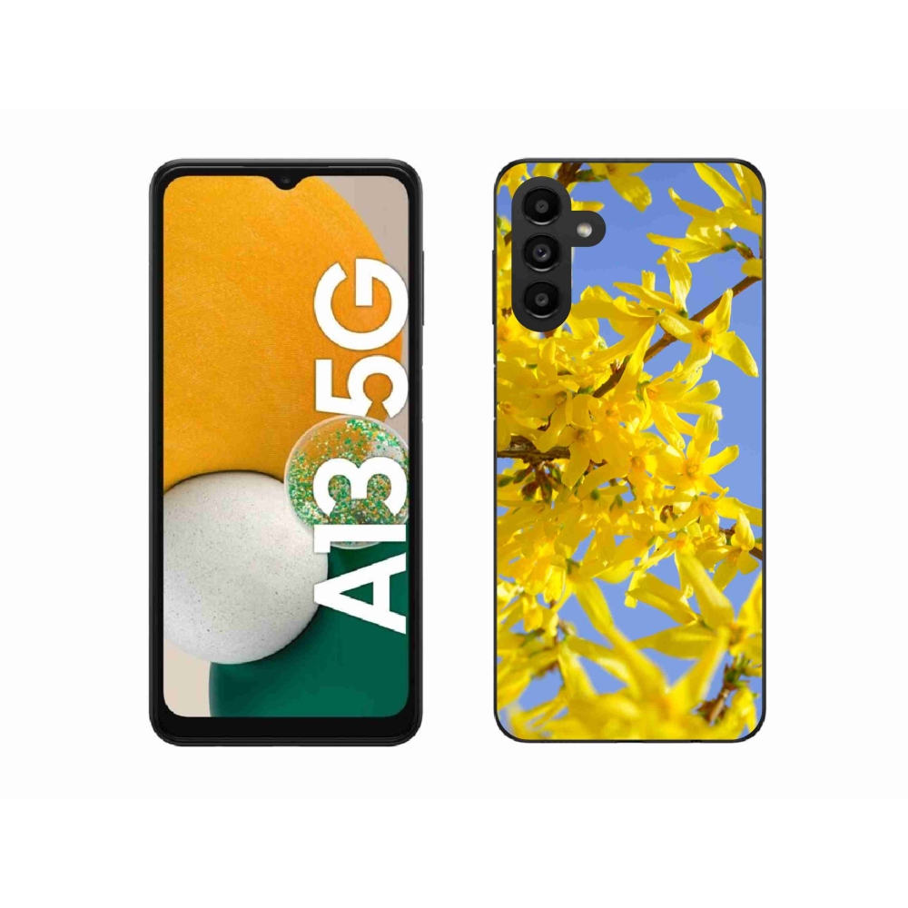 Gél borítás mmCase Samsung Galaxy A13 5G - sárga virágok