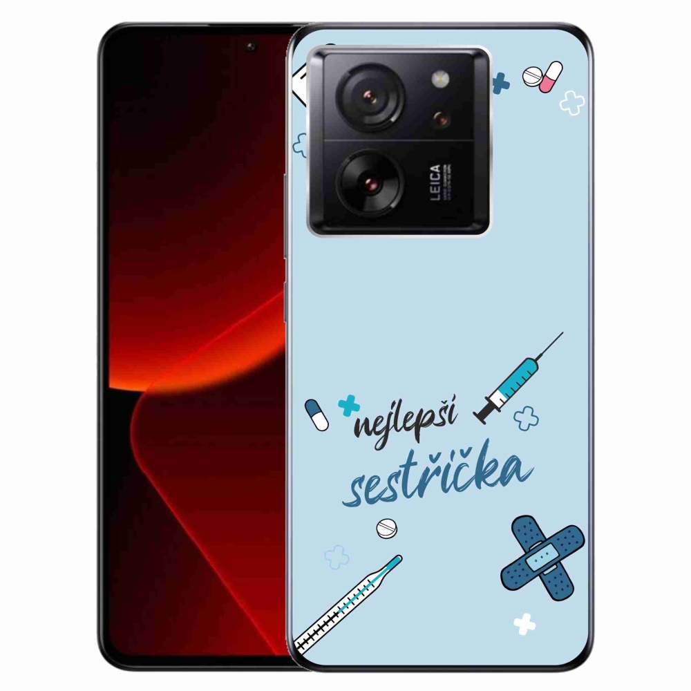 Gél borító mmCase a Xiaomi 13T/13T Pro - legjobb kishúg kék háttérrel