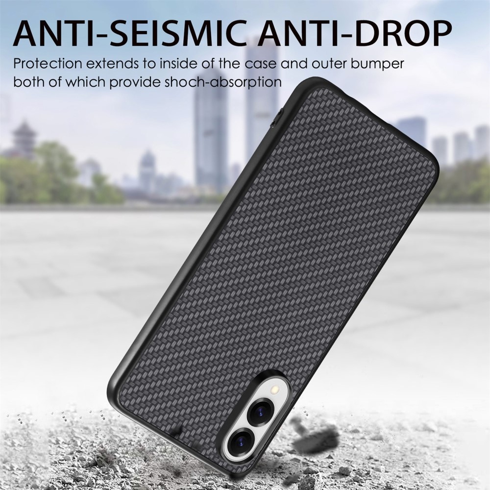 Zselés bevonatú tok műbőrrel és tömör hátlappal Samsung Galaxy S25 Edge készülékre - fekete