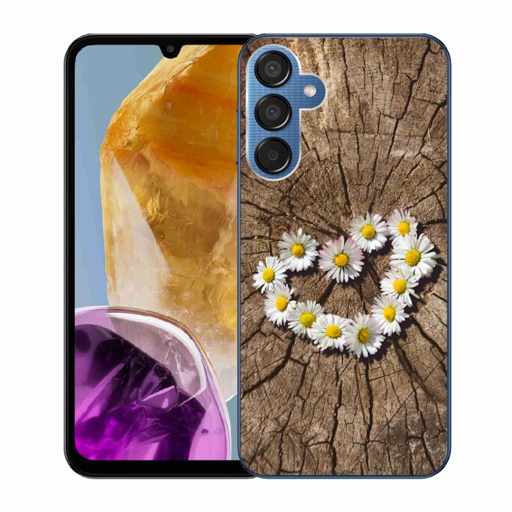 Zselés borítás mmCase Samsung Galaxy M15 5G - Százszorszépek szíve