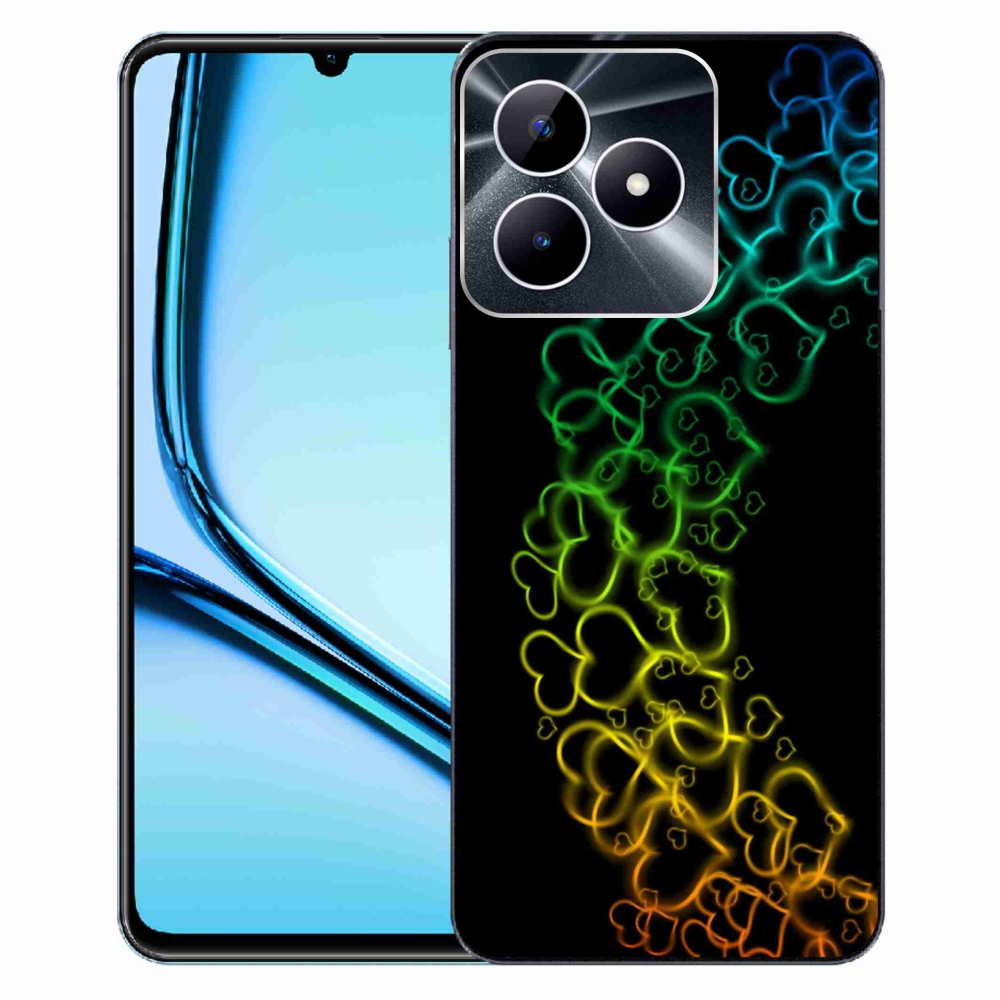 Zselés borító mmCase a Realme Note 50 készülékhez - színes szívek